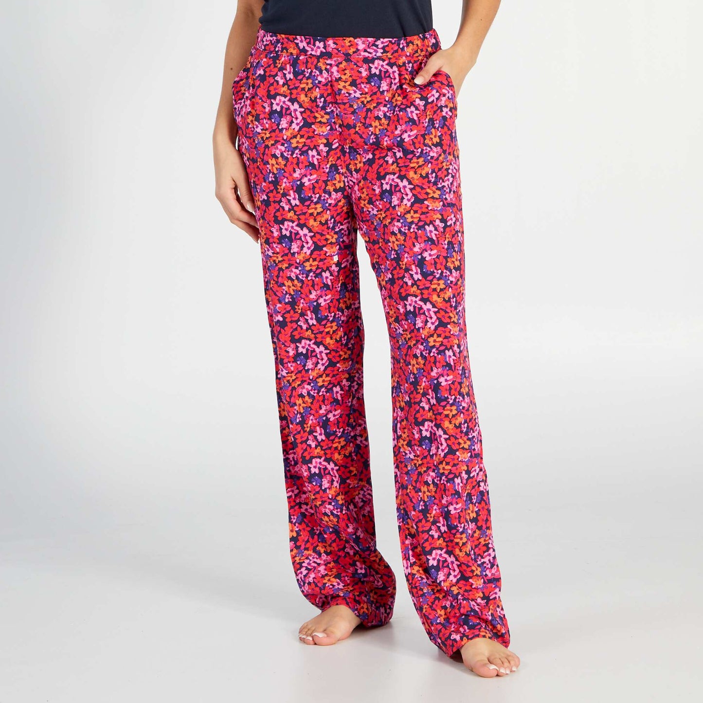 Pantalón de pijama ancho estampado PURPURA