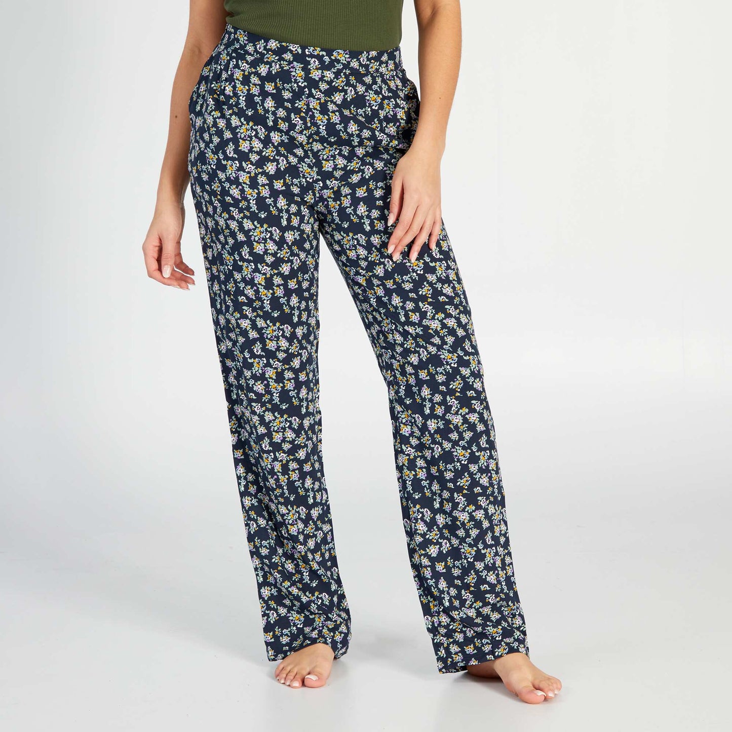 Pantalón de pijama ancho estampado AZUL