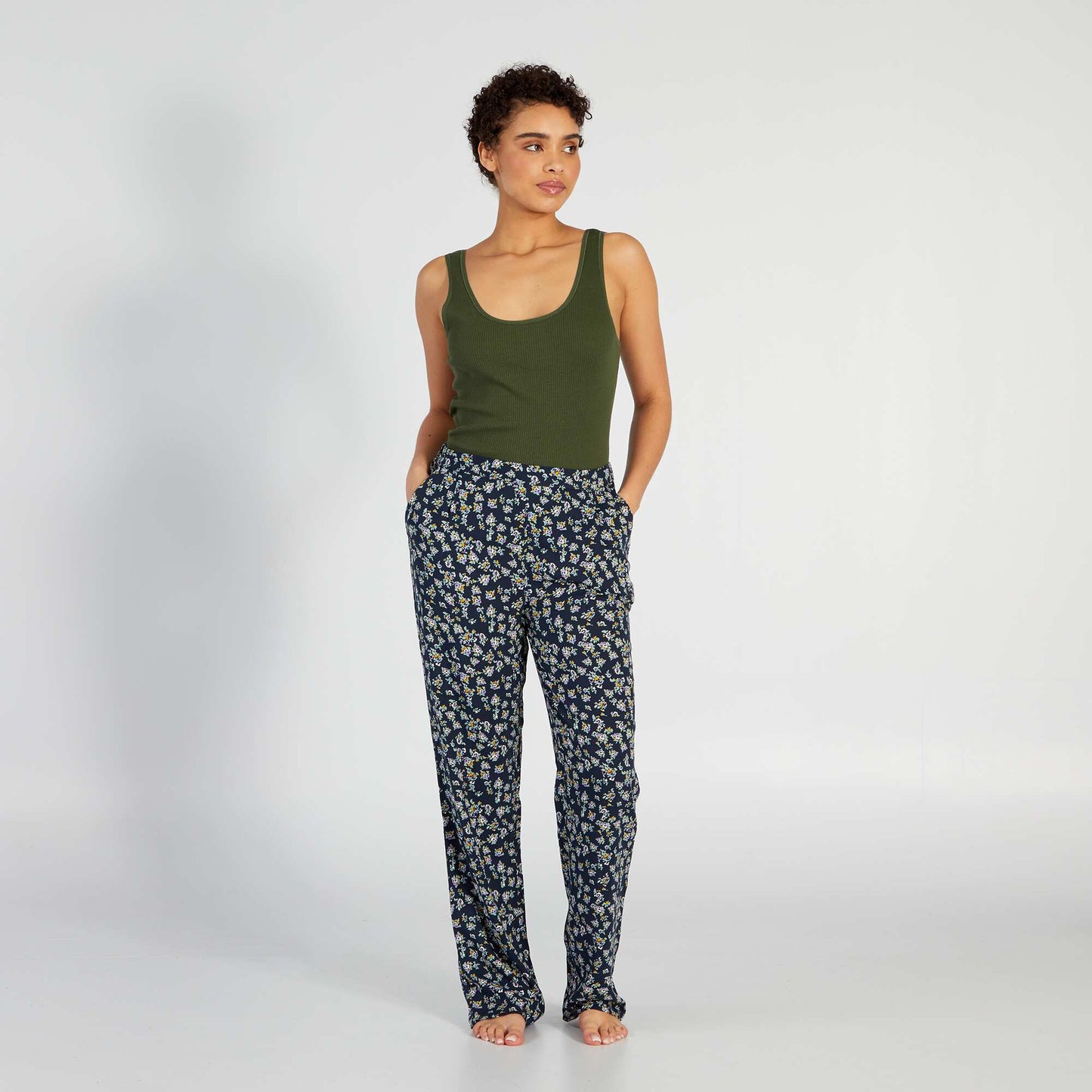 Pantalón de pijama ancho estampado AZUL