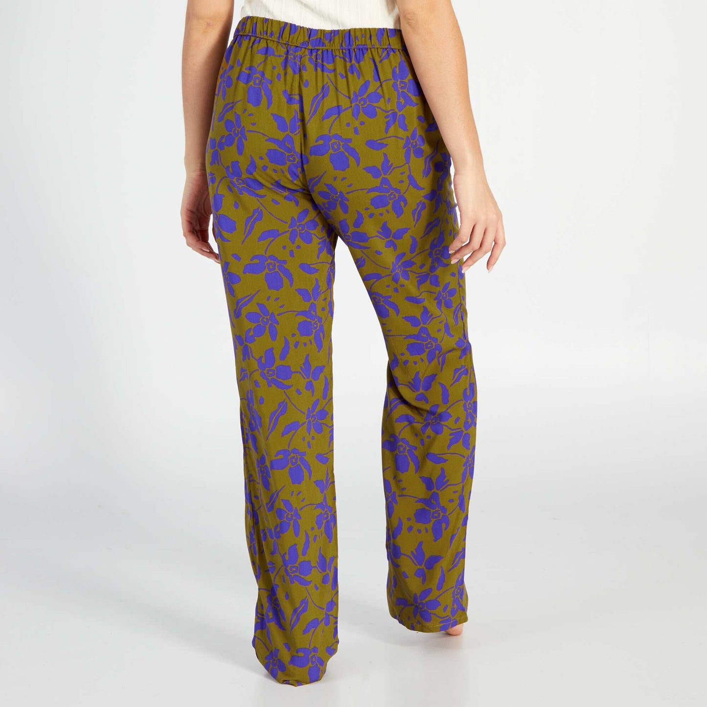 Pantalón de pijama ancho estampado MARRON