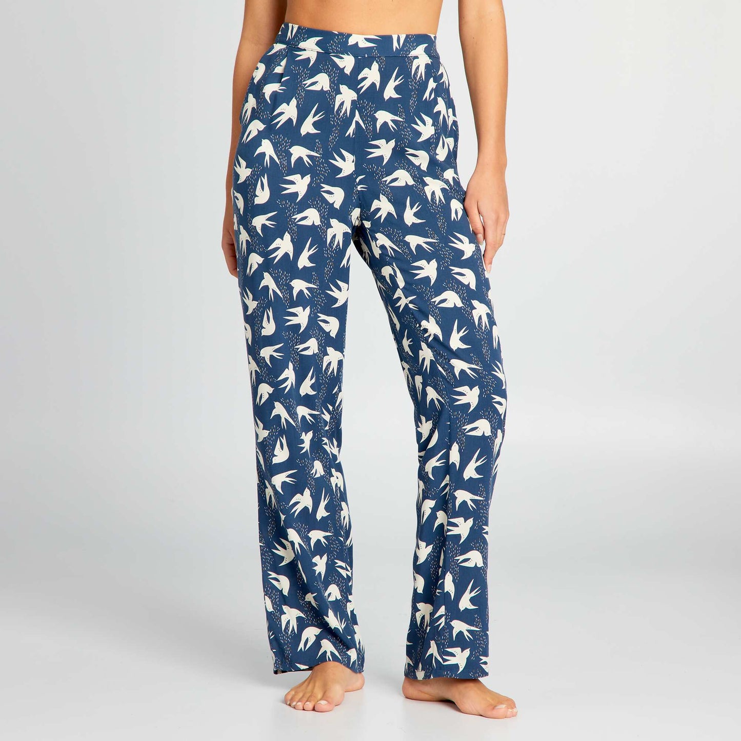 Pantalón de pijama ancho estampado AZUL