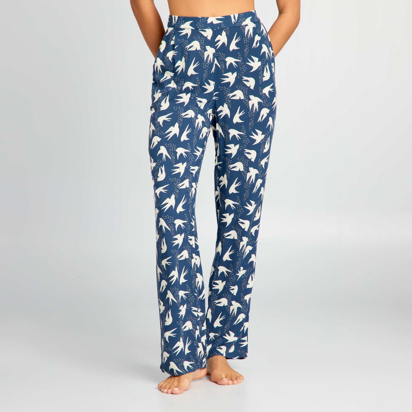 Pantalón de pijama ancho estampado AZUL