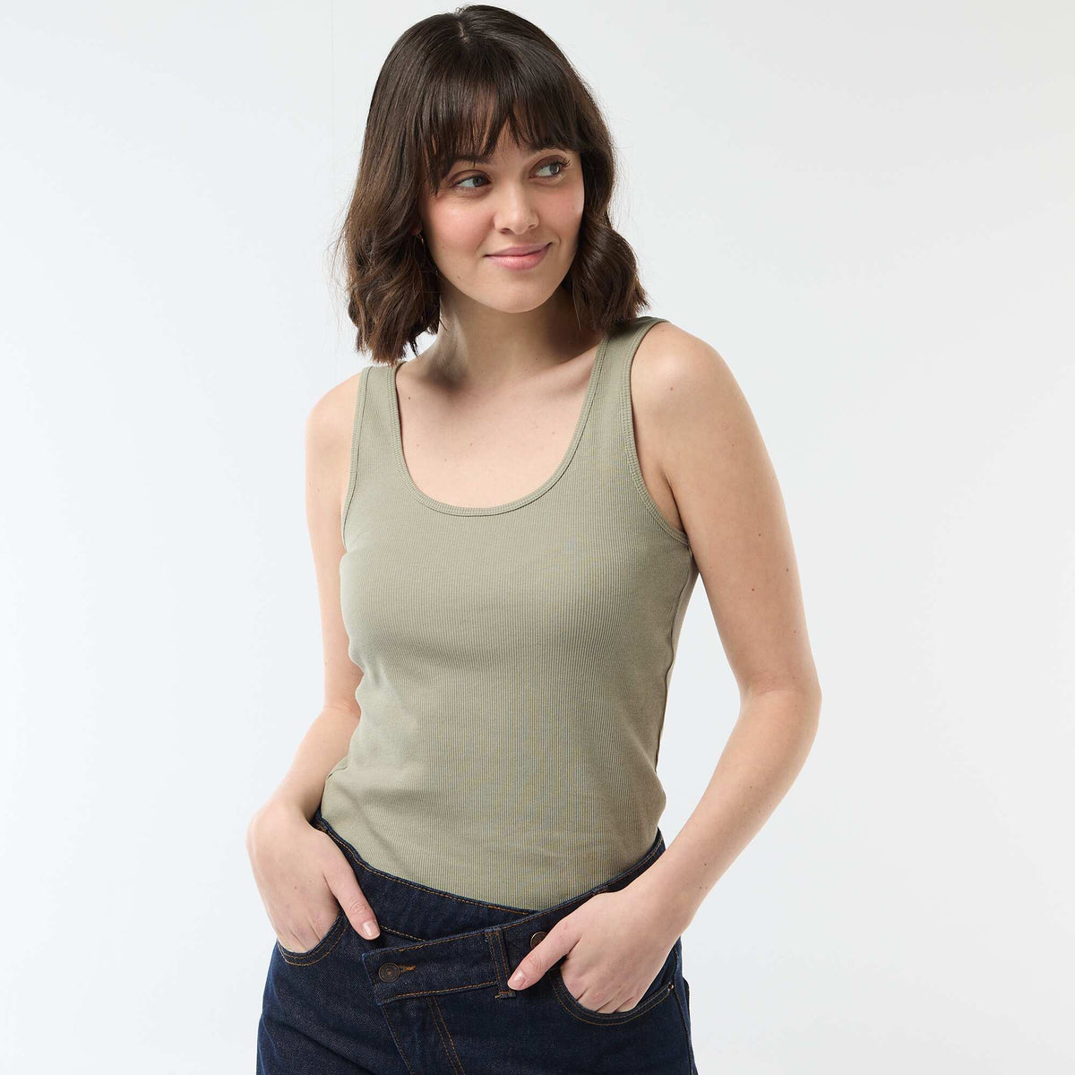 Camiseta sin mangas KAKI