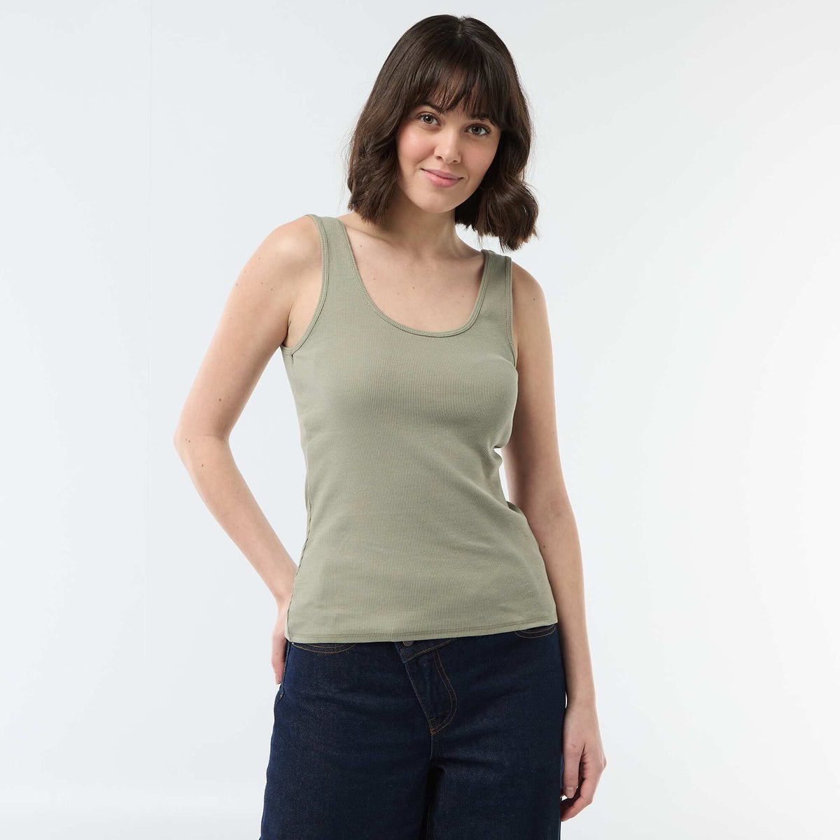 Camiseta sin mangas KAKI
