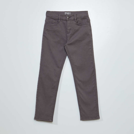 Pantalón regular de sarga GRIS