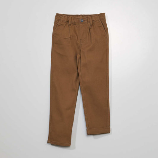 Pantalón chino de tejido elástico BEIGE