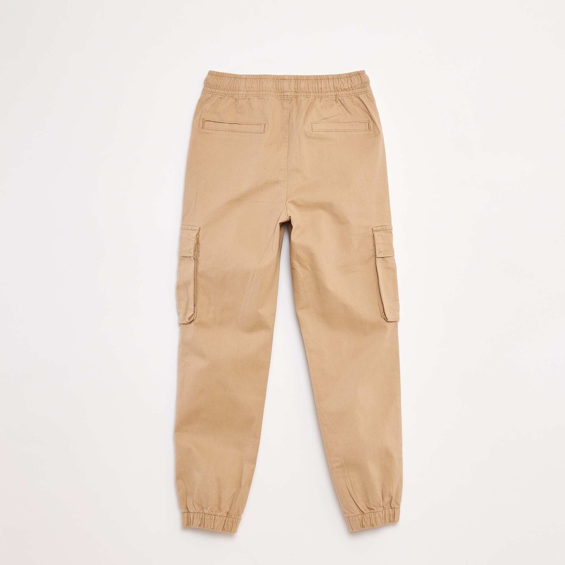 Pantalón elástico multibolsillos BEIGE