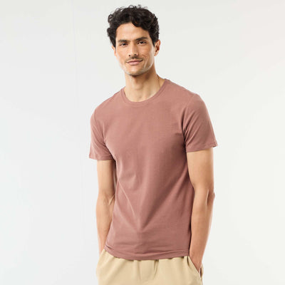 Camiseta lisa - Slim fit MARRON