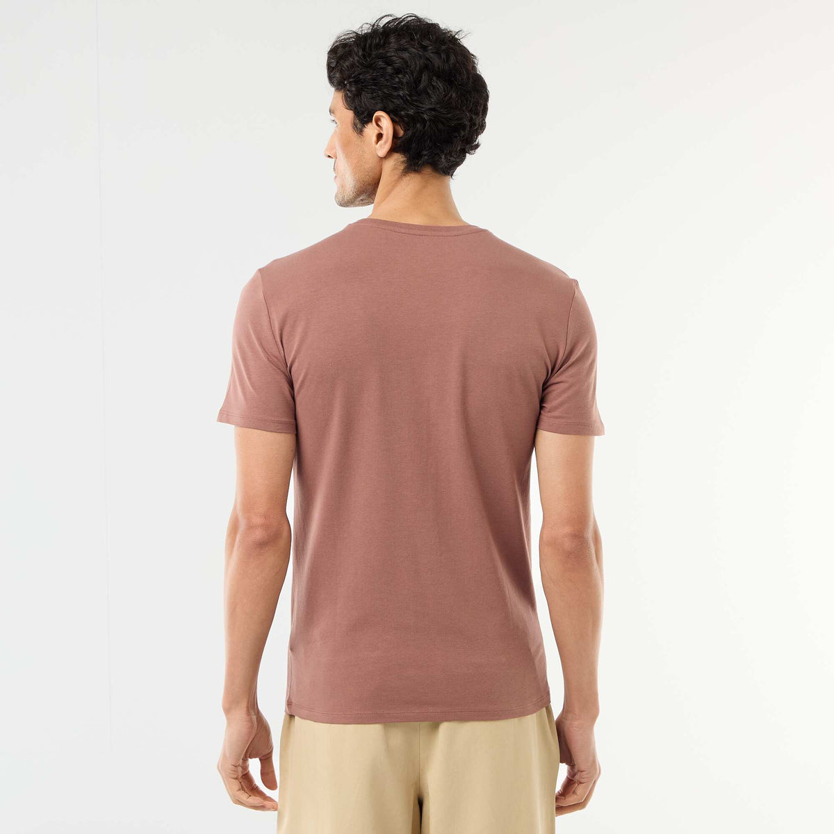 Camiseta lisa - Slim fit MARRON