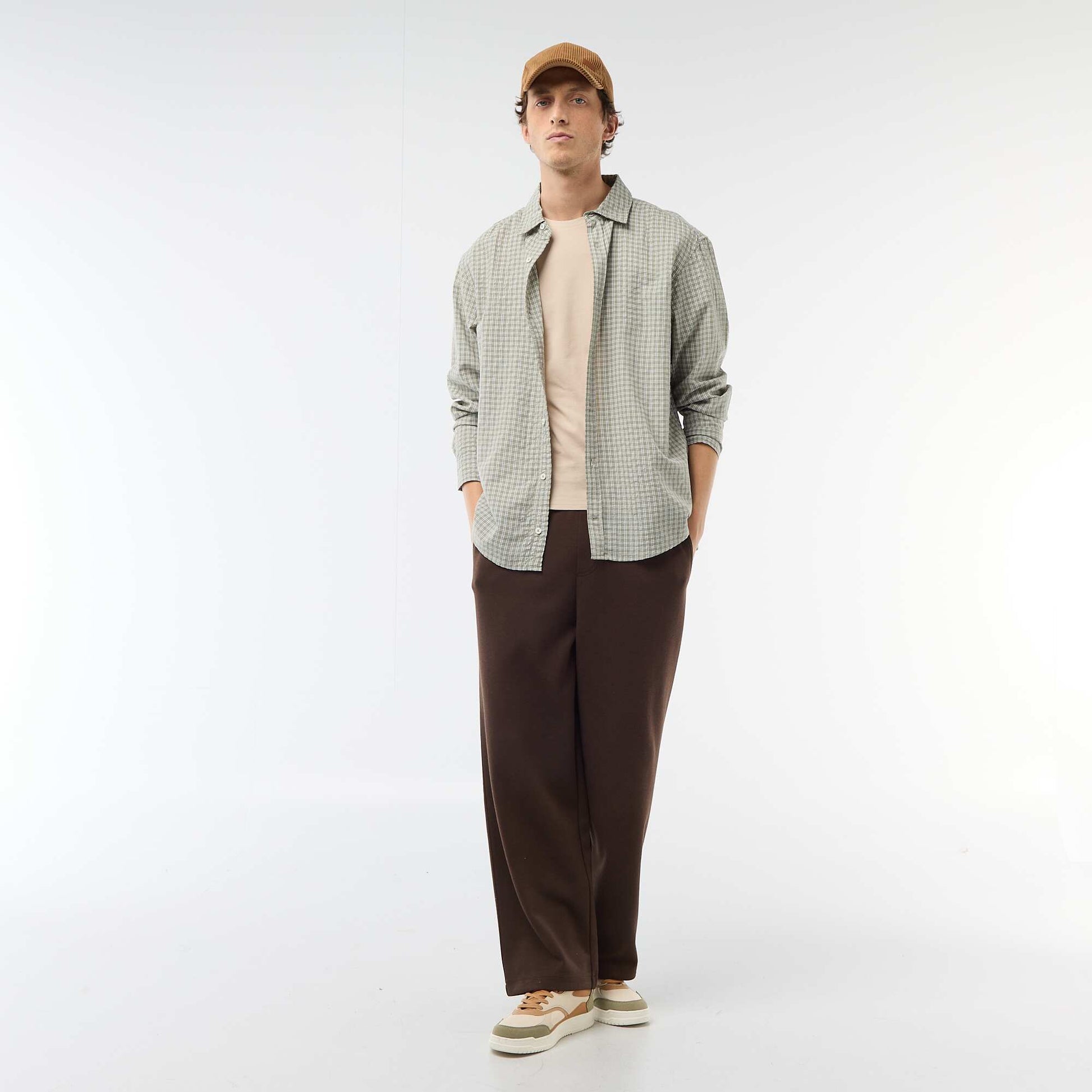 Camiseta lisa - Slim fit BEIGE