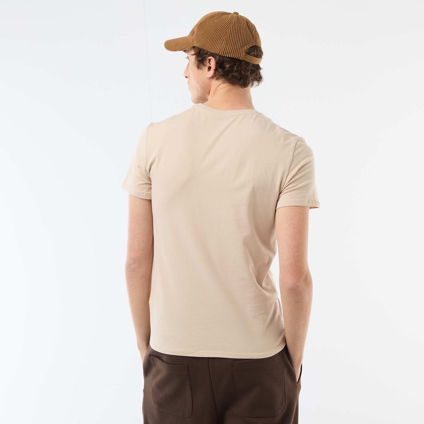Camiseta lisa - Slim fit BEIGE