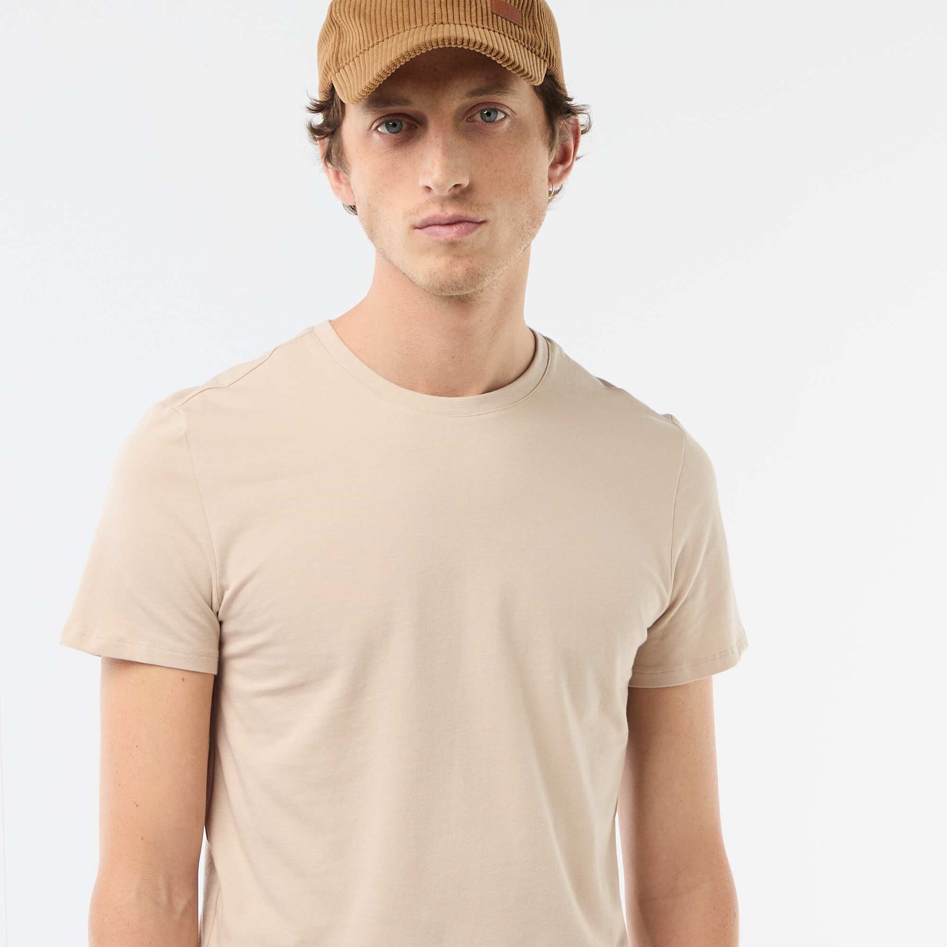 Camiseta lisa - Slim fit BEIGE