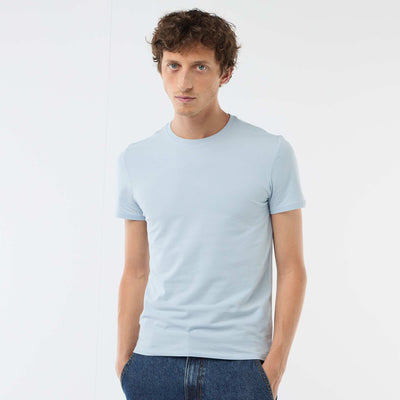 Camiseta lisa - Slim fit AZUL