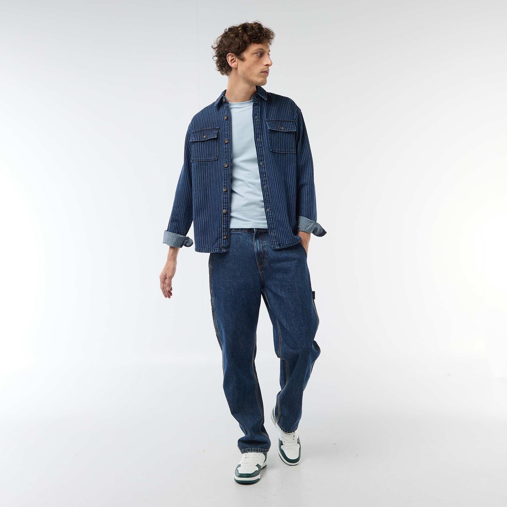 Camiseta lisa - Slim fit AZUL