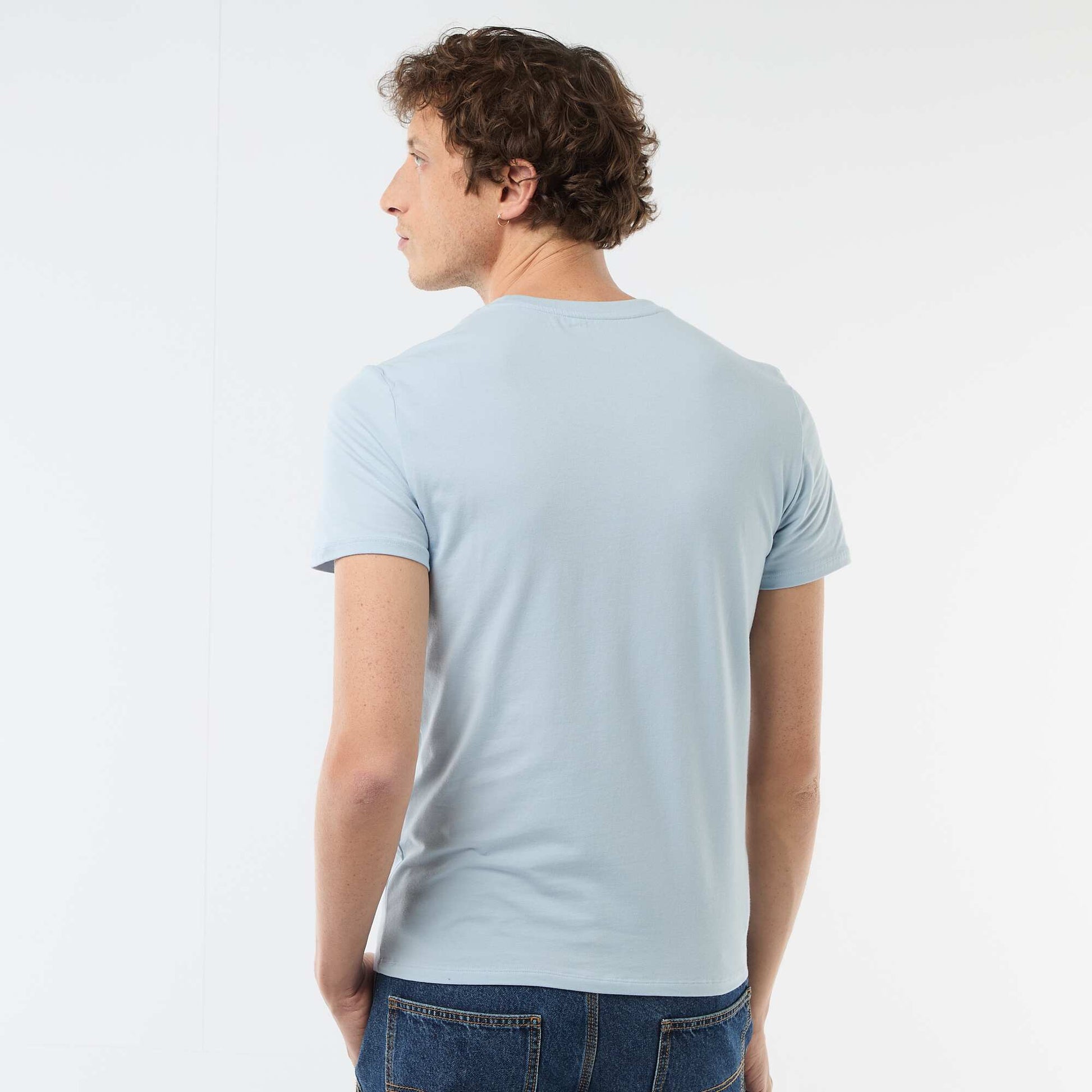 Camiseta lisa - Slim fit AZUL