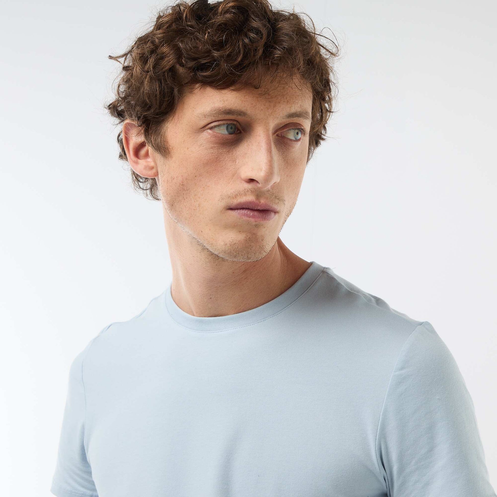 Camiseta lisa - Slim fit AZUL