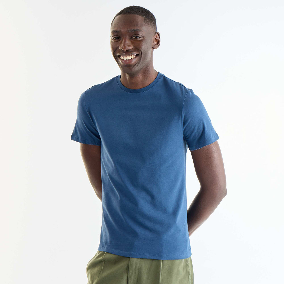 Camiseta lisa - Slim fit AZUL