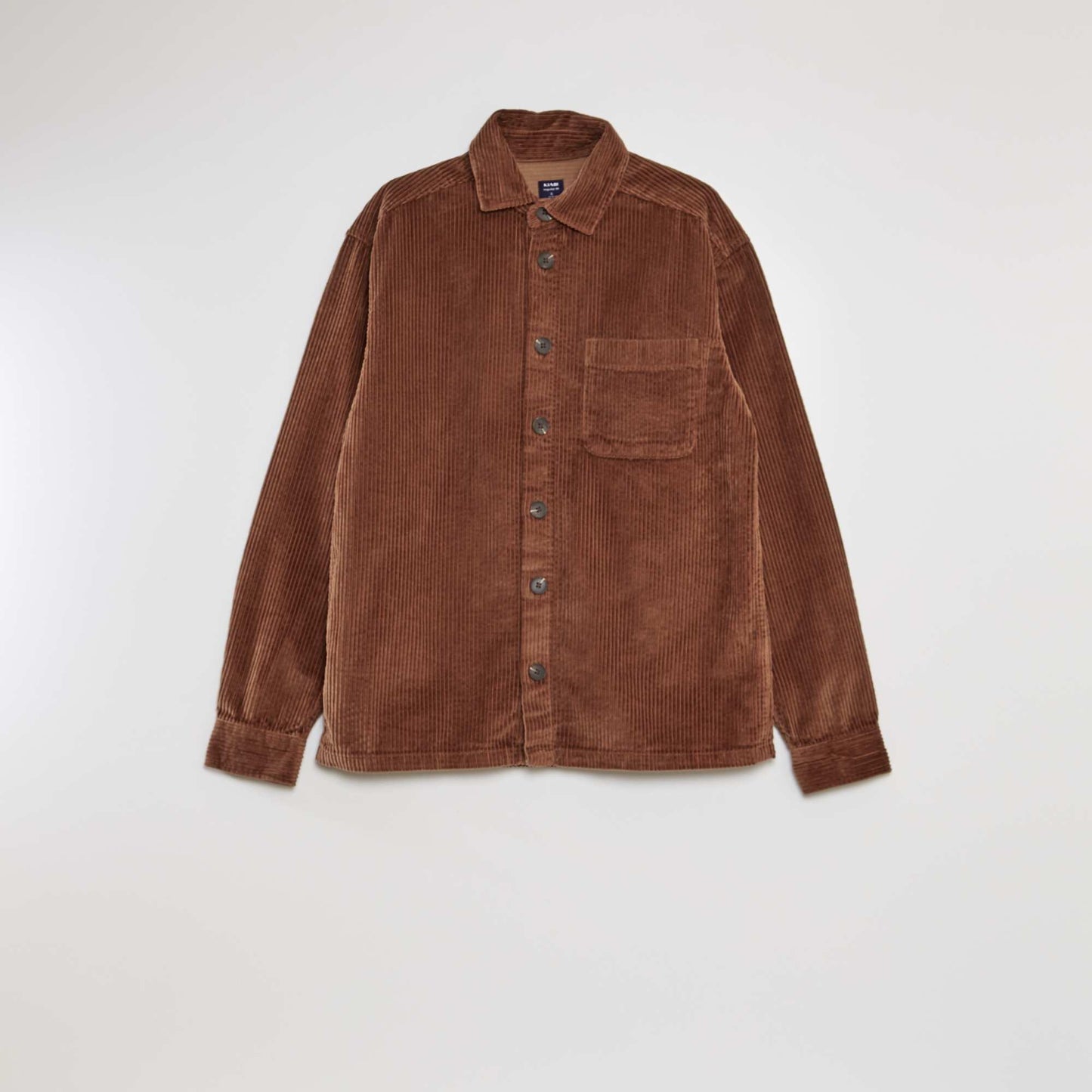 Sobrecamisa recta de terciopelo MARRON