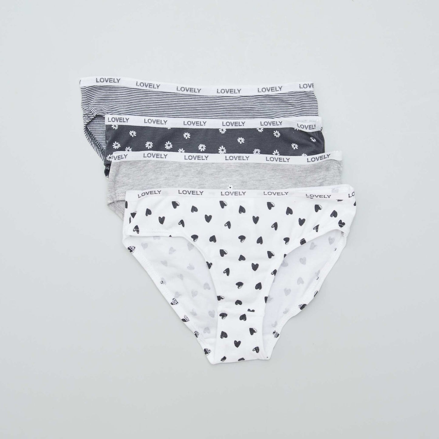 Pack de 4 braguitas estampadas BLANCO