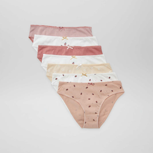 Pack de 7 braguitas BEIGE