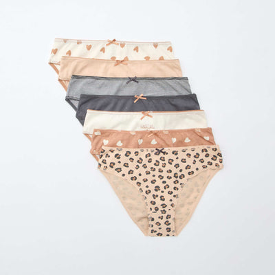 Pack de 7 braguitas MARRON