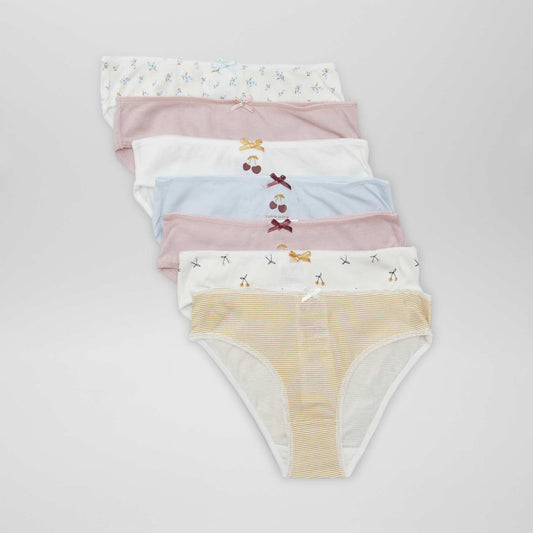 Pack de 7 braguitas BLANCO