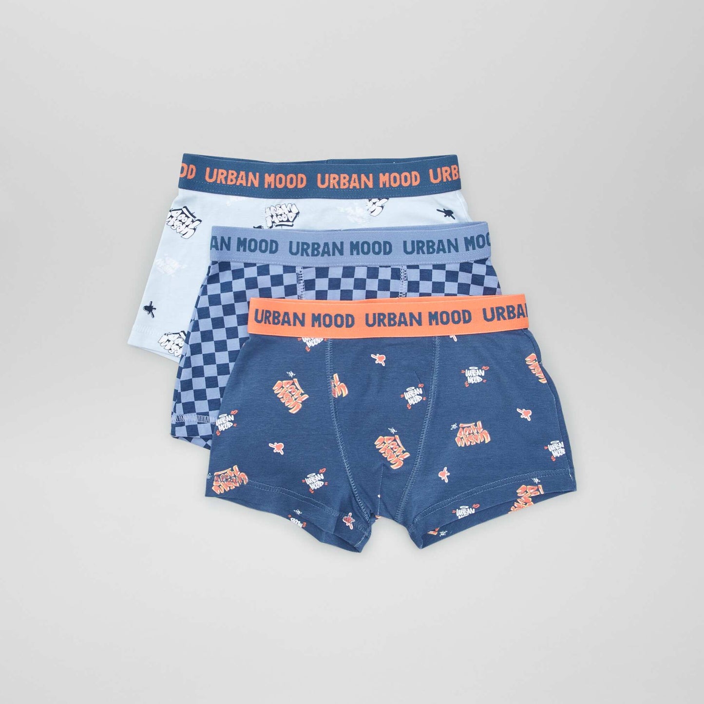 Pack de 3 boxers elásticos AZUL