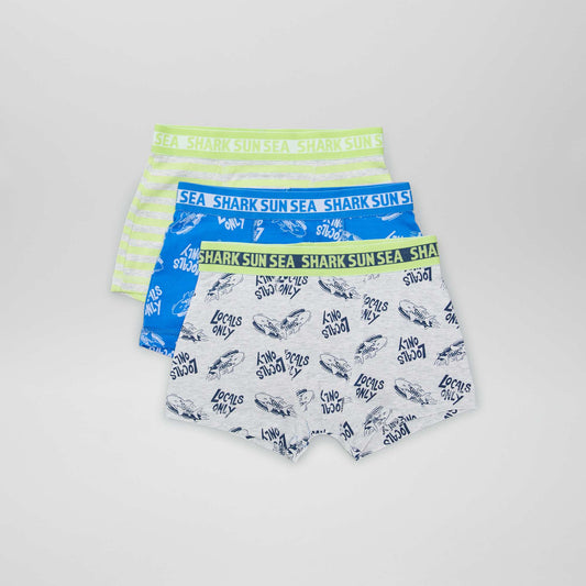 Pack de 3 boxers elásticos AZUL