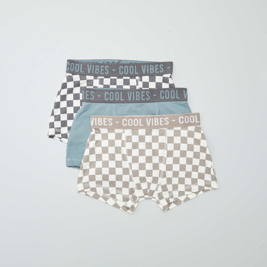 Pack de 3 bóxers elásticos MARRON