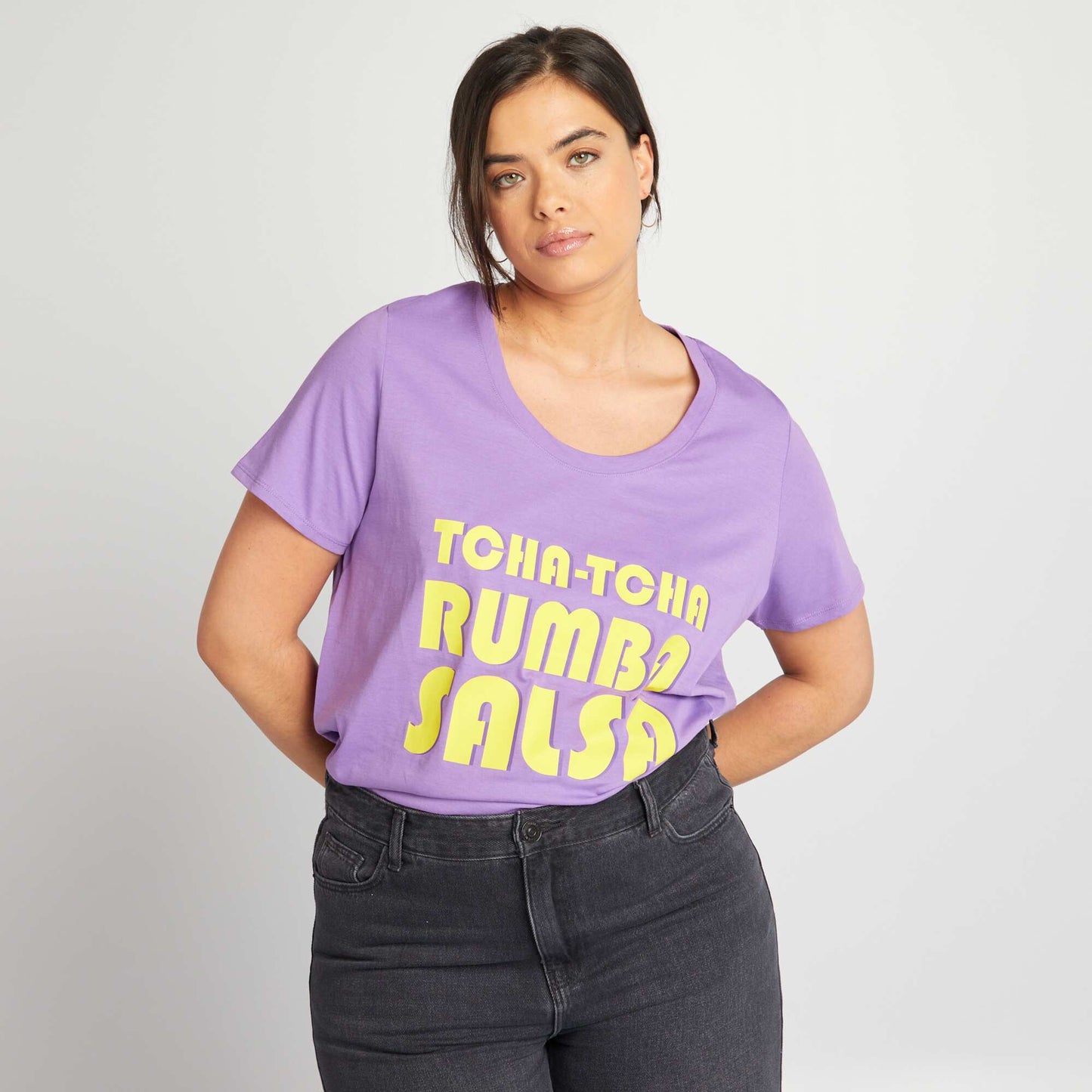 Camiseta de algodón con estampado PURPURA