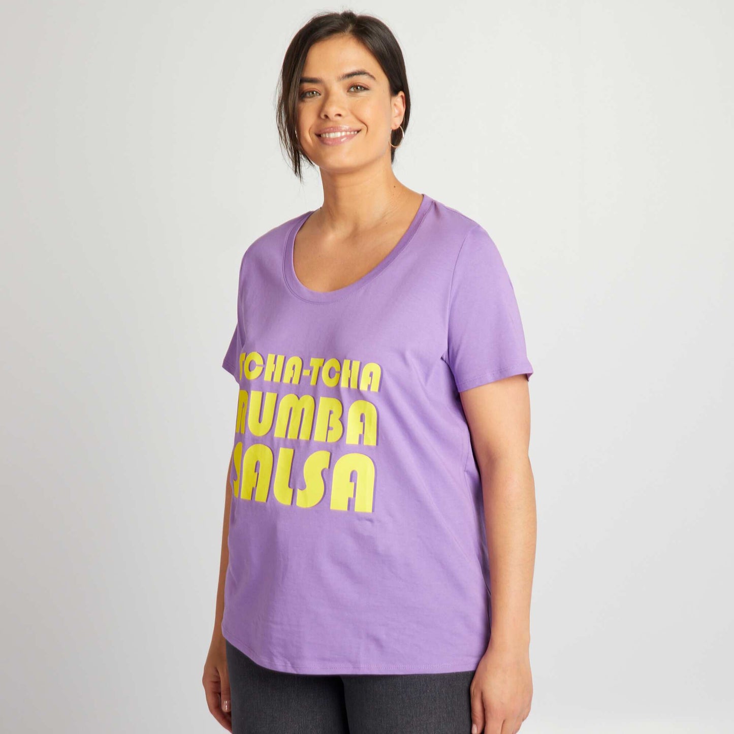 Camiseta de algodón con estampado PURPURA