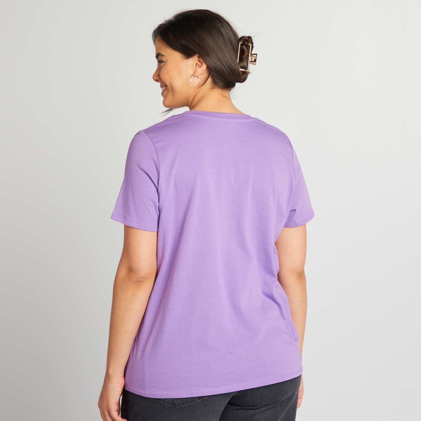 Camiseta de algodón con estampado PURPURA