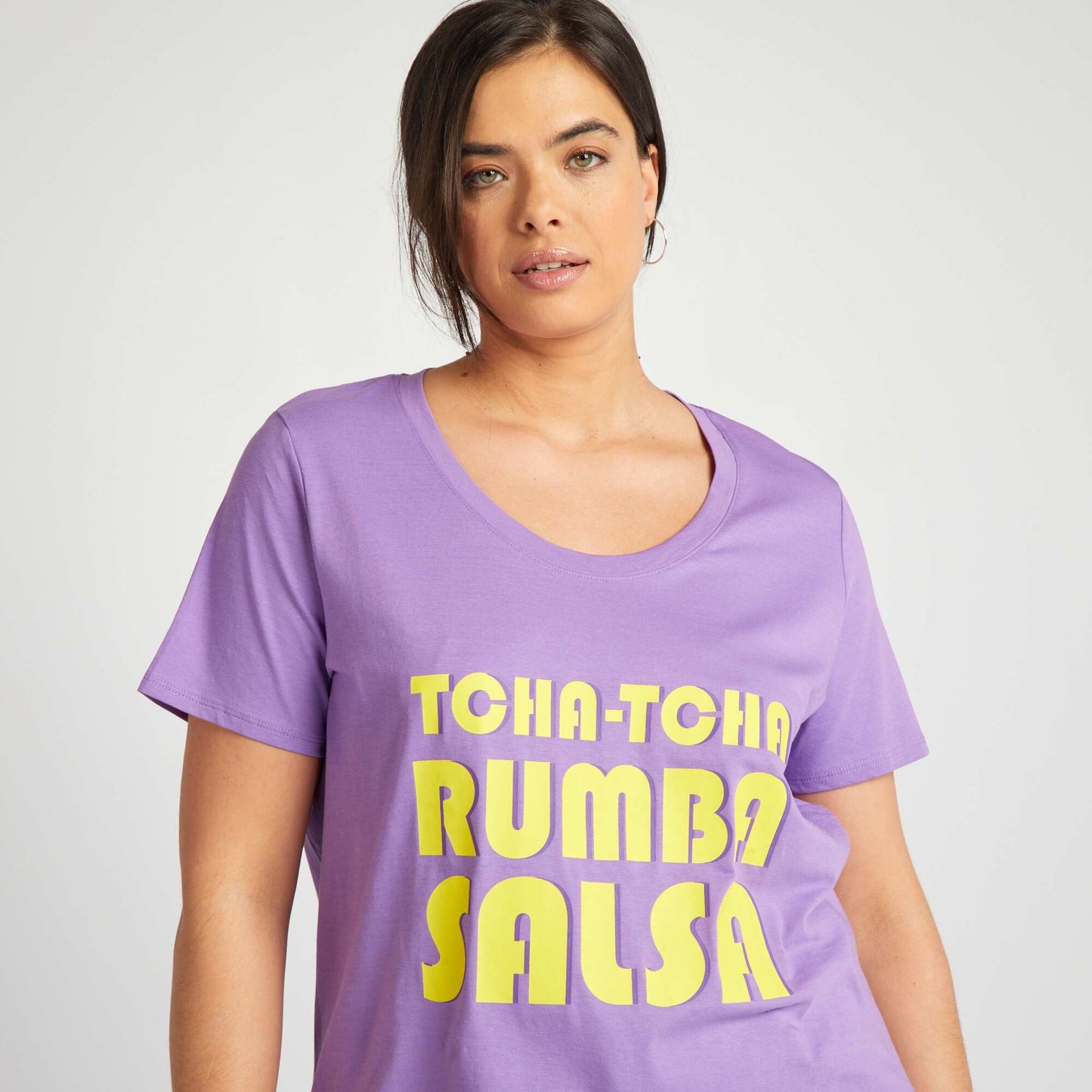 Camiseta de algodón con estampado PURPURA