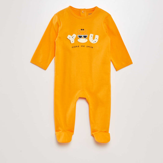 Pijama de algodón AMARILLO