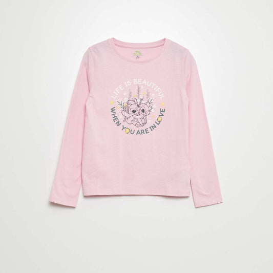 Camiseta de manga larga 'Stitch' 'Disney' ROSA