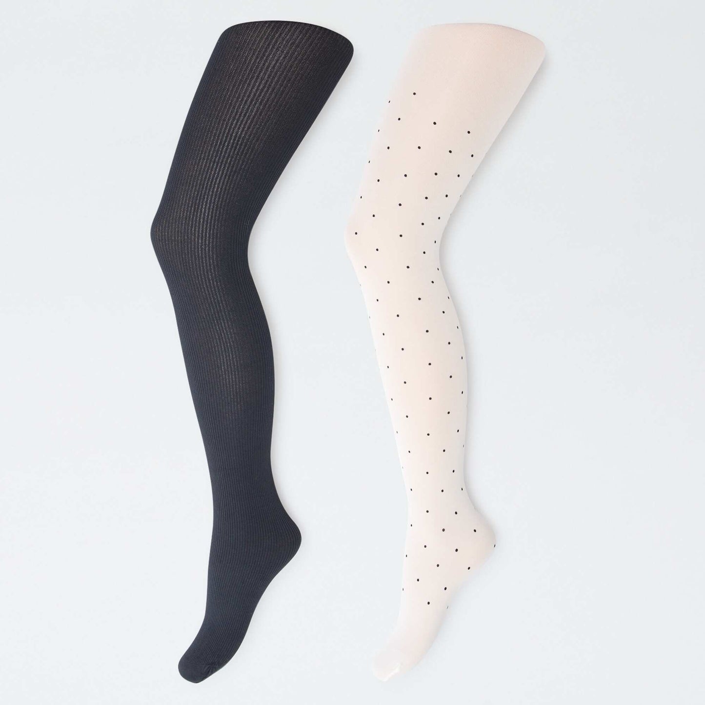Pack de 2 medias finas de fantasía NEGRO