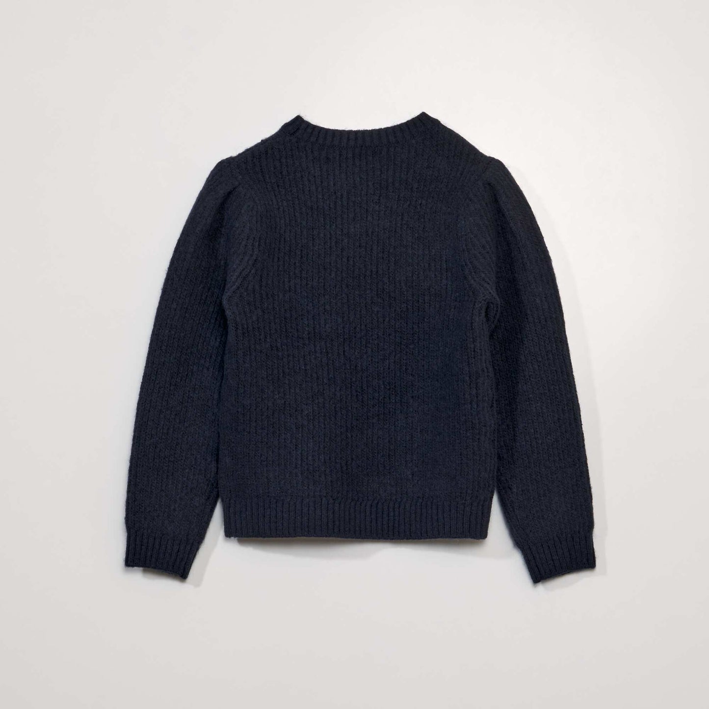 Sweater de punto bobo calado AZUL