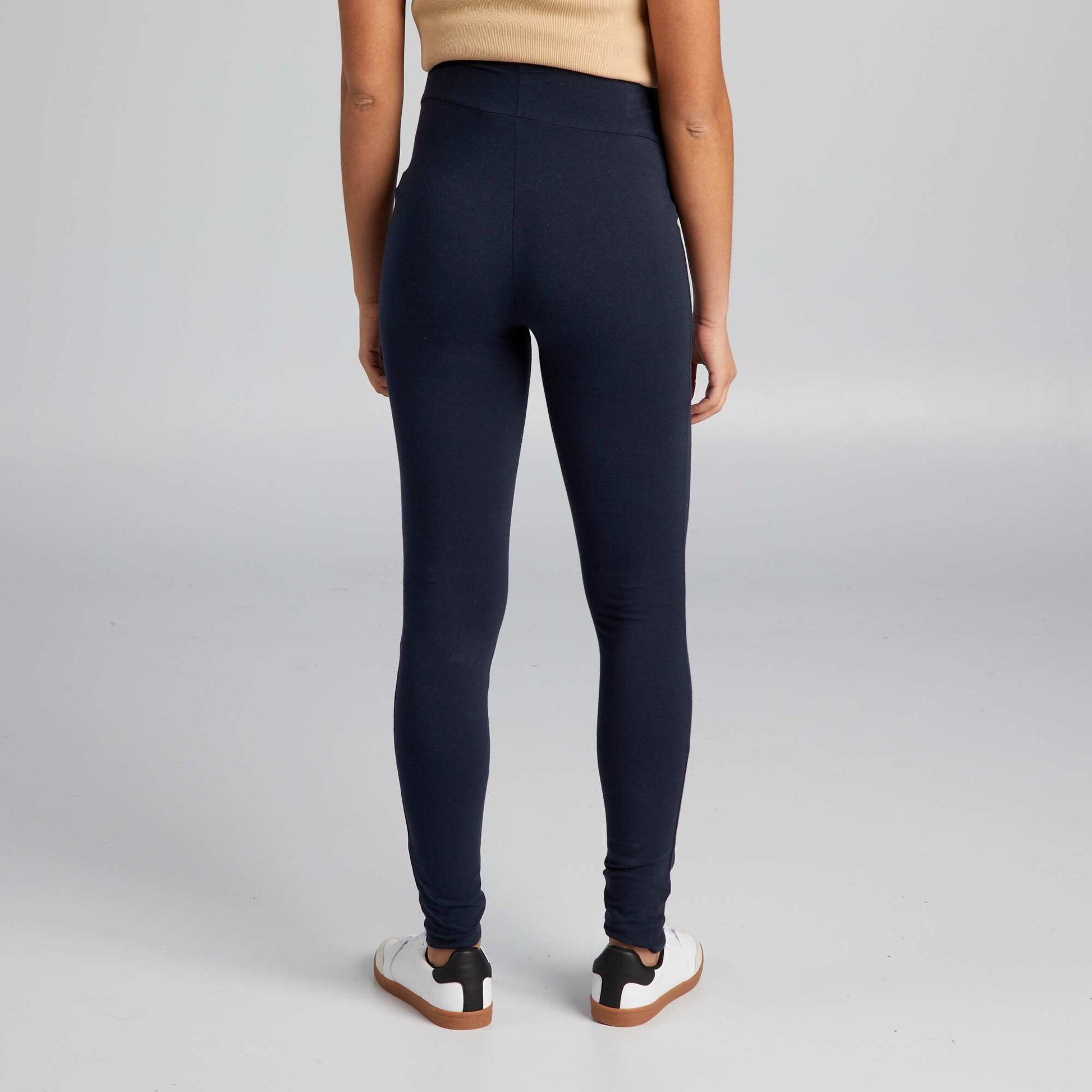 Legging maternidad largo de punto liso AZUL