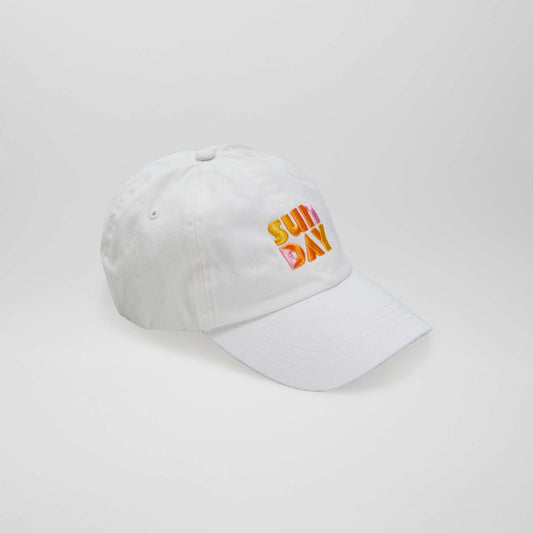 Gorra de tela 'amor' BLANCO