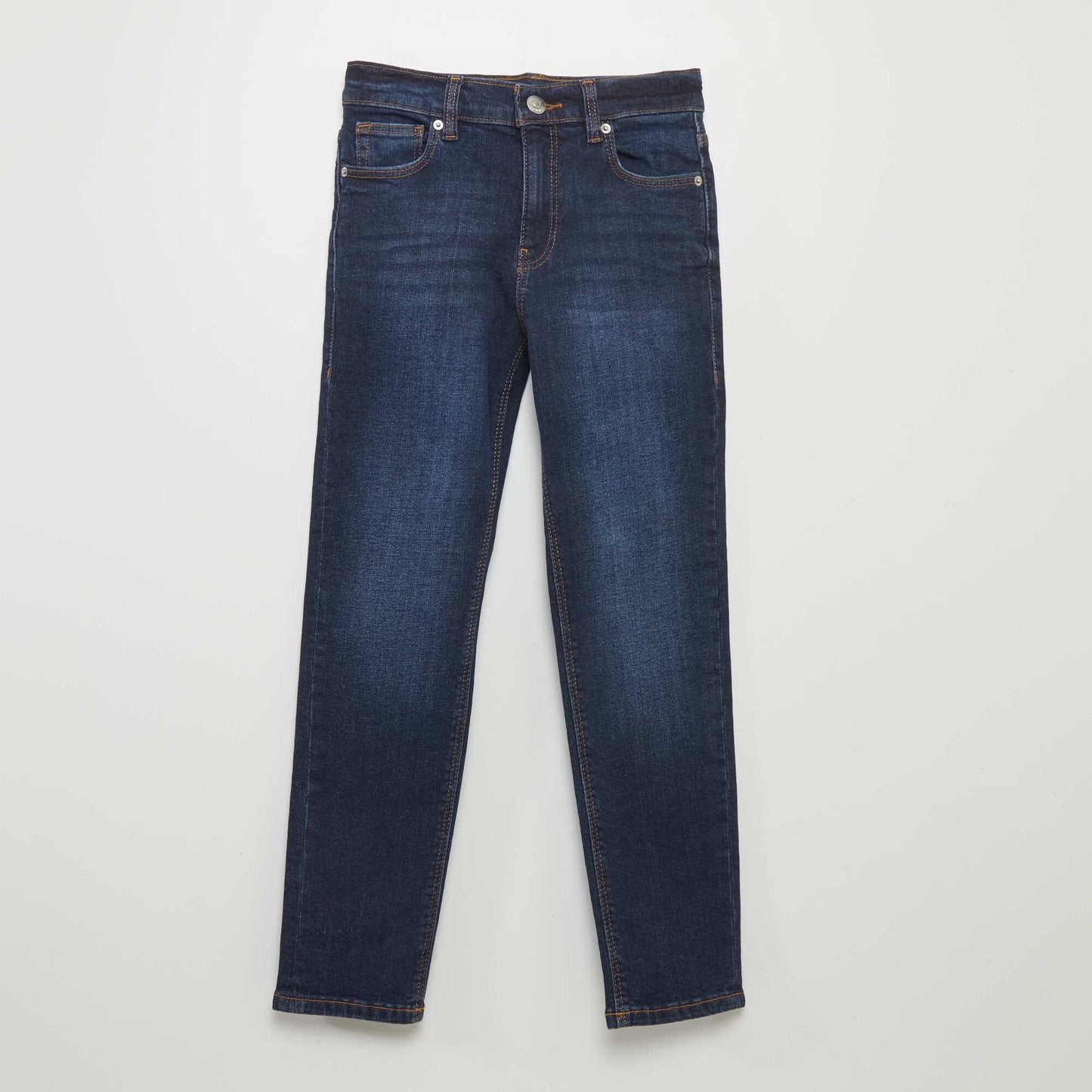 Jean slim con cintura ajustable AZUL