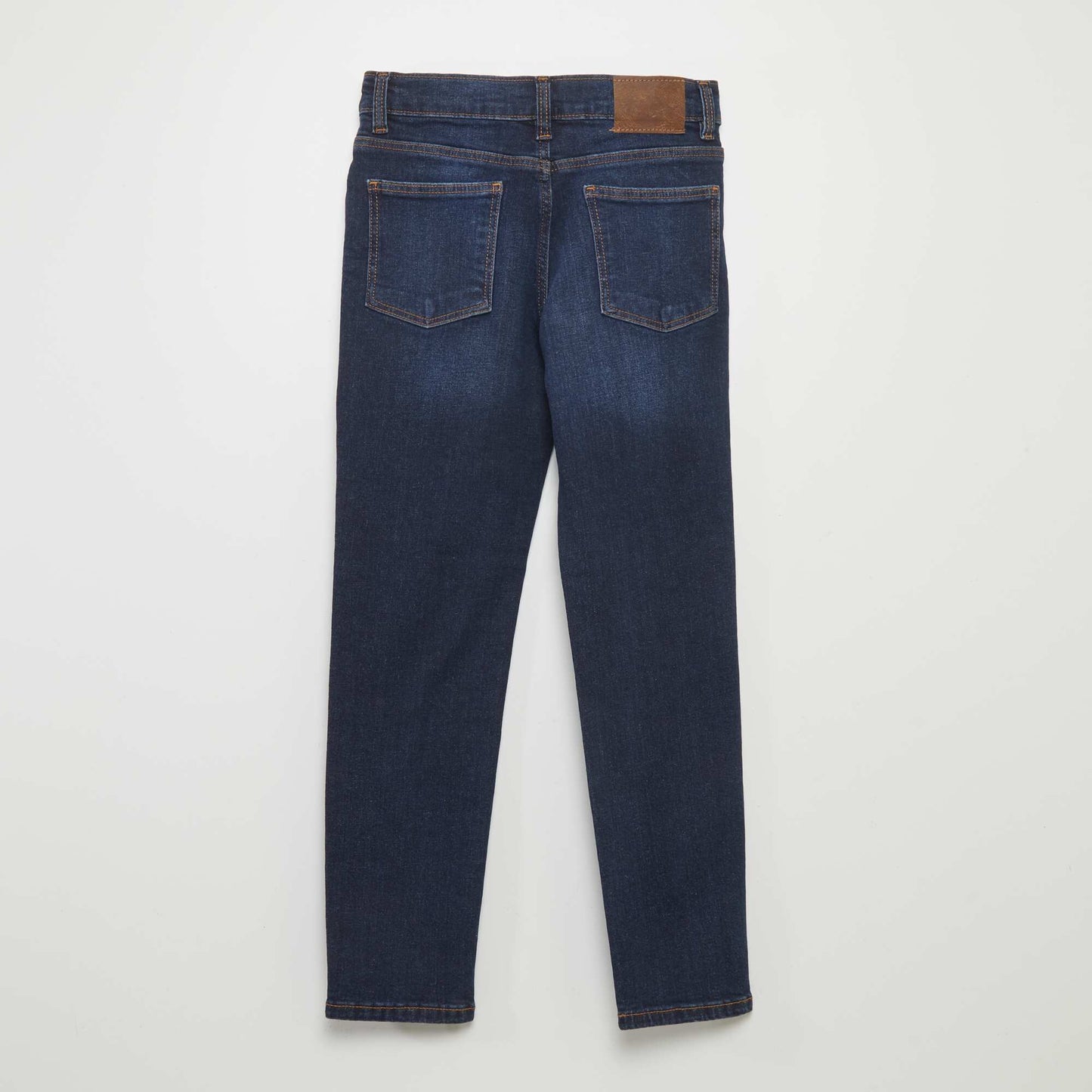 Jean slim con cintura ajustable AZUL