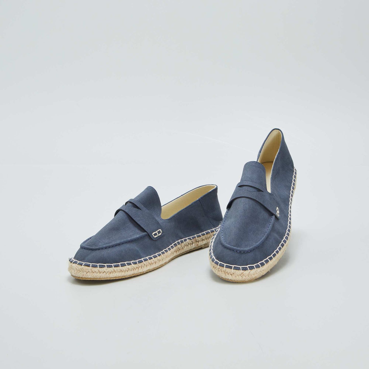 Alpargatas con forma de mocasines AZUL