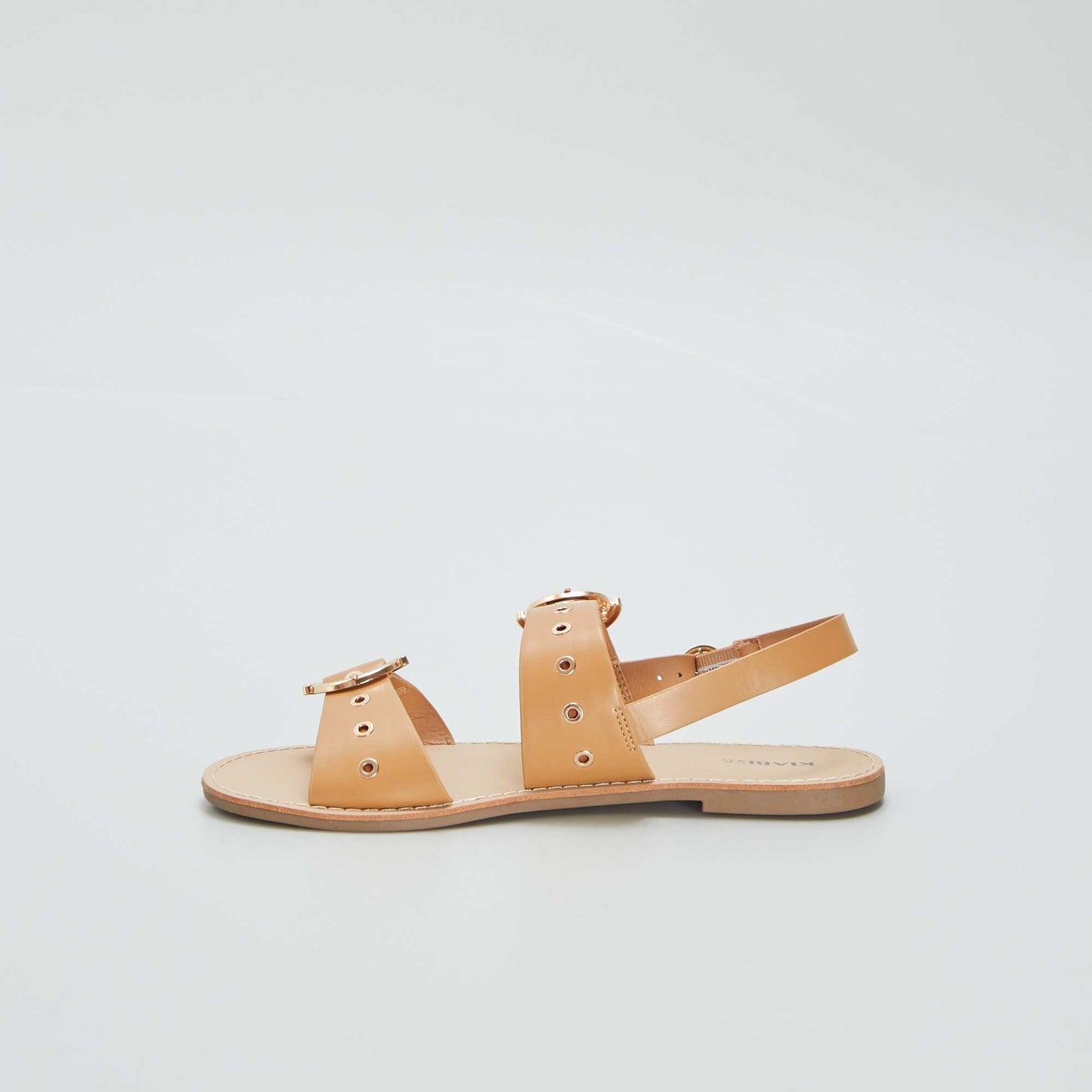 Sandalias con tiras de tachuelas MARRON