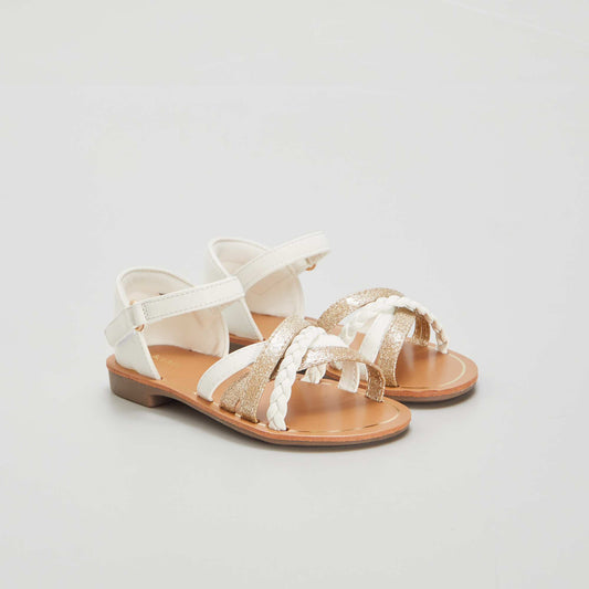 Sandalias con tiras blanco