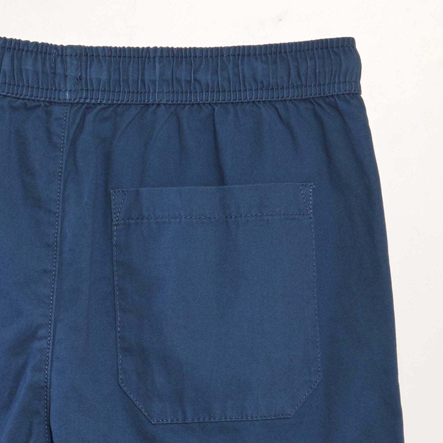 Bermudas tipo chino con cintura elástica AZUL