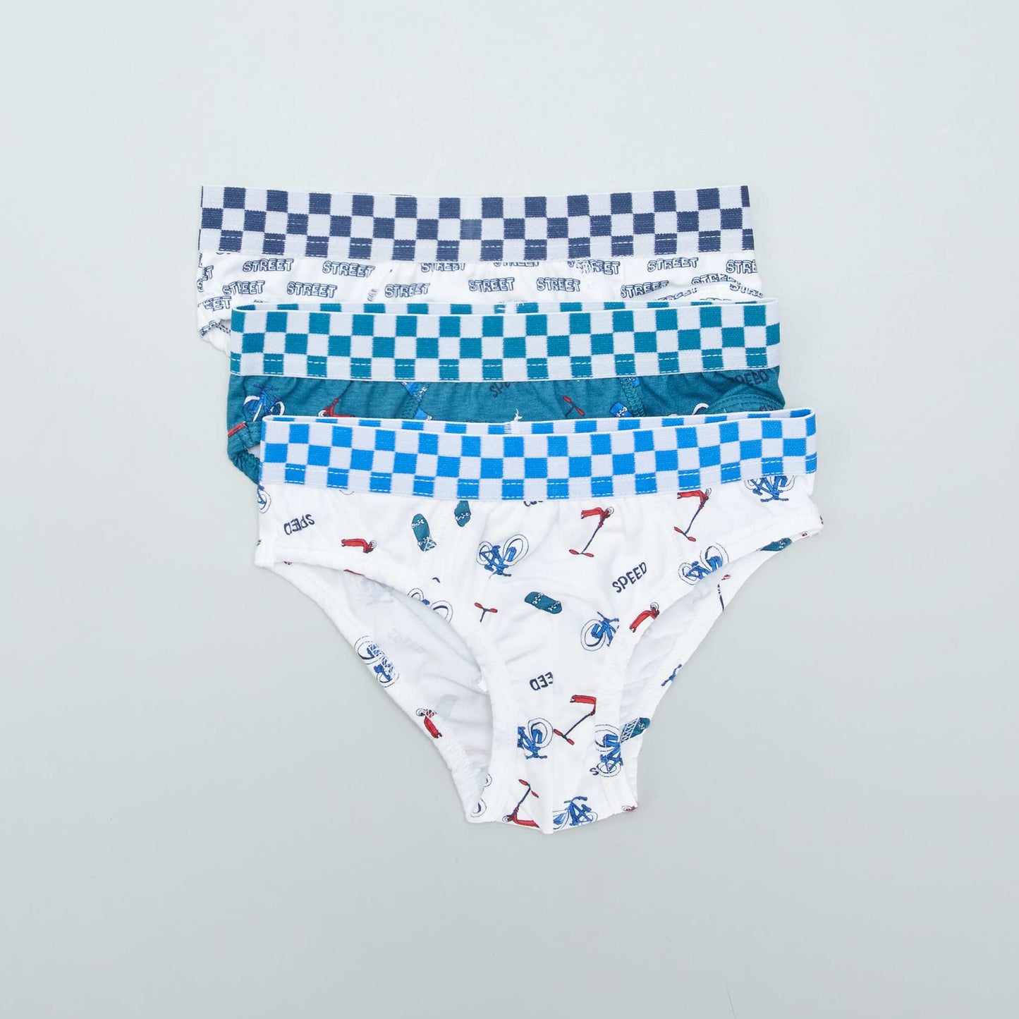 Pack de 3 slips con estampado BLANCO