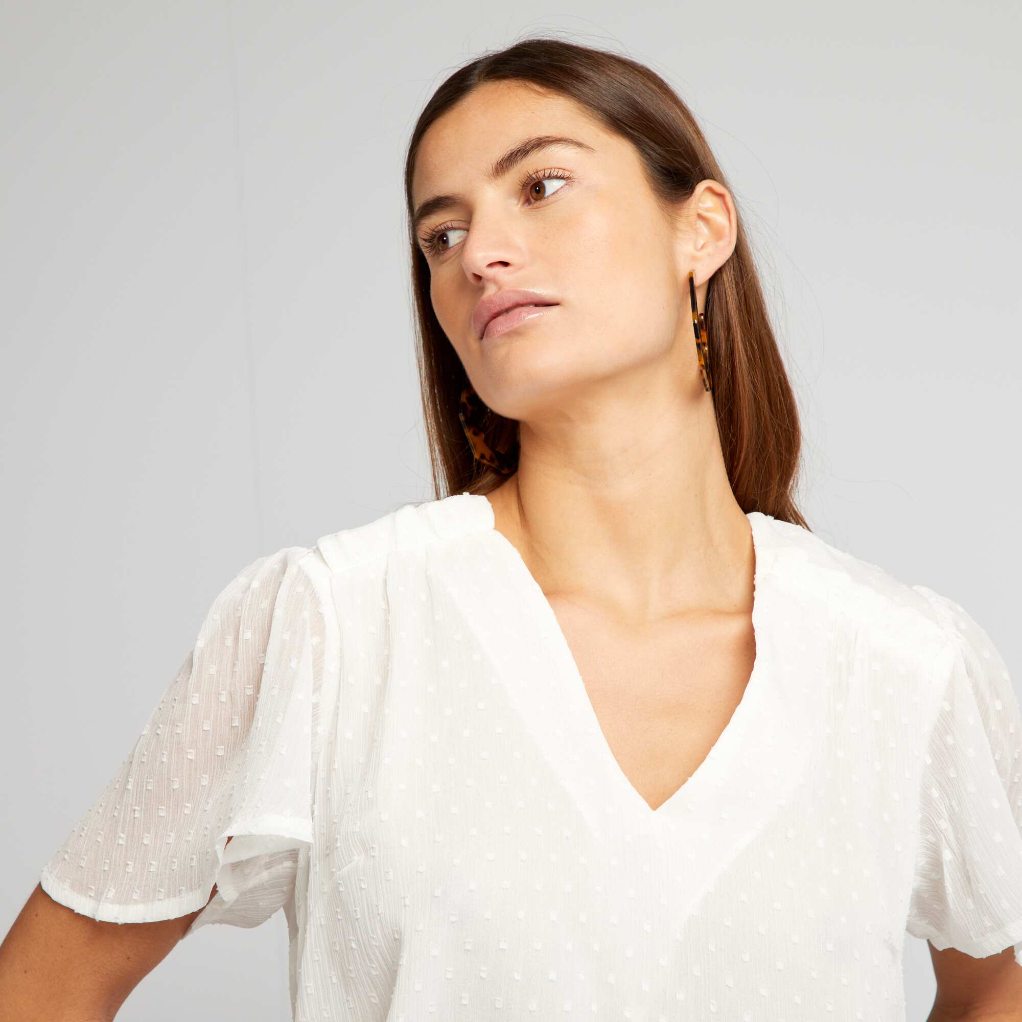 Blusa de plumeti BLANCO