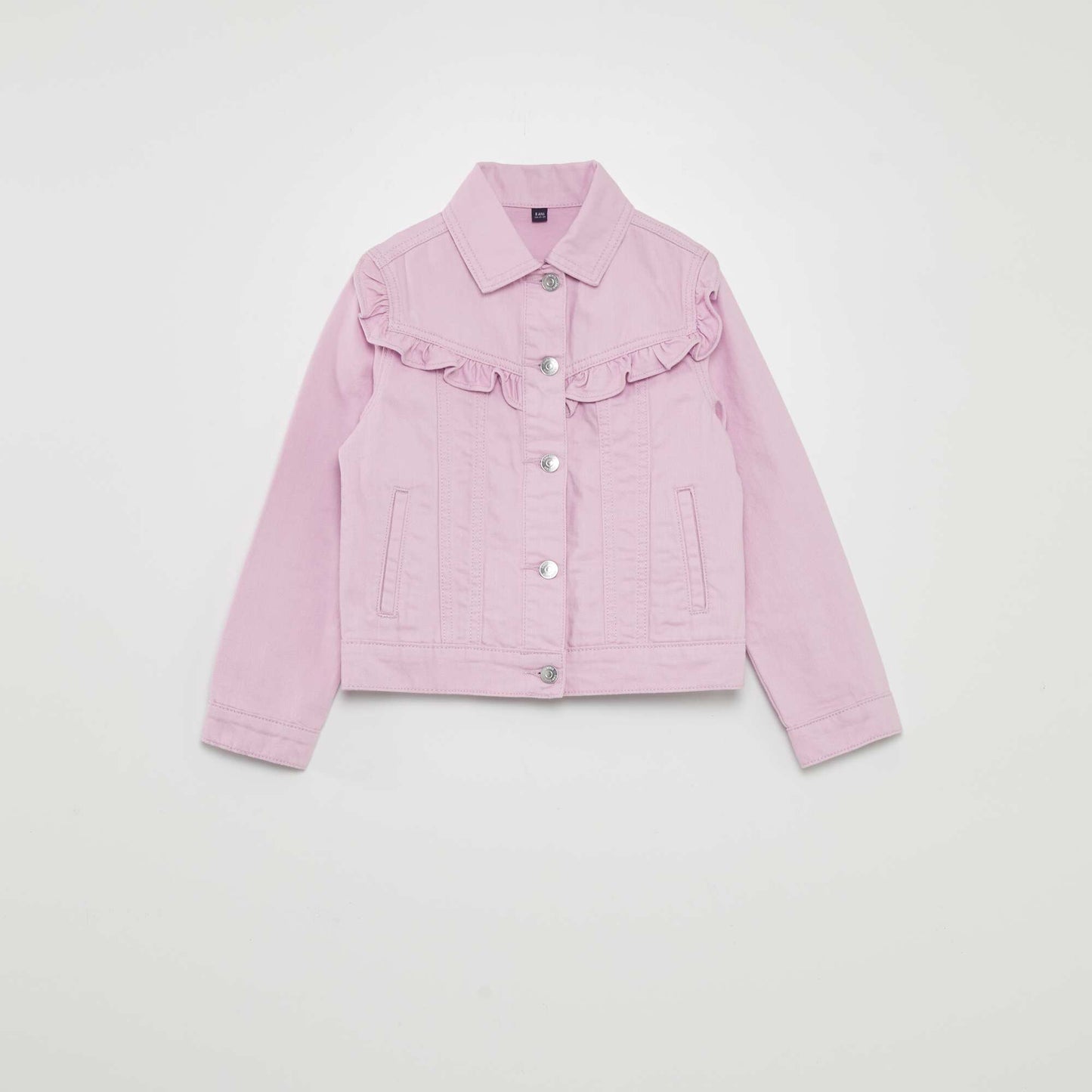 Chaqueta vaquera con volantes PURPURA