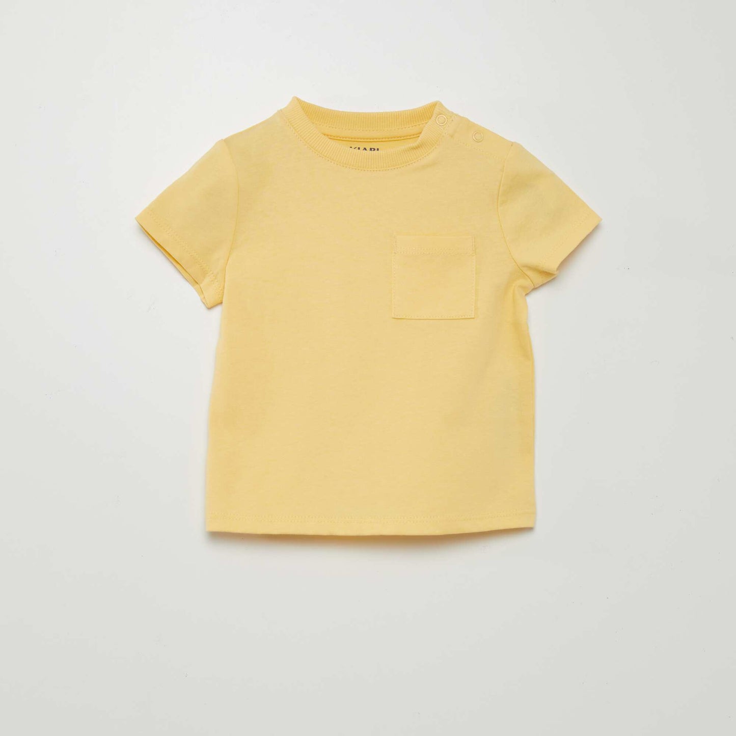 Camiseta de manga corta con bolsillos AMARILLO