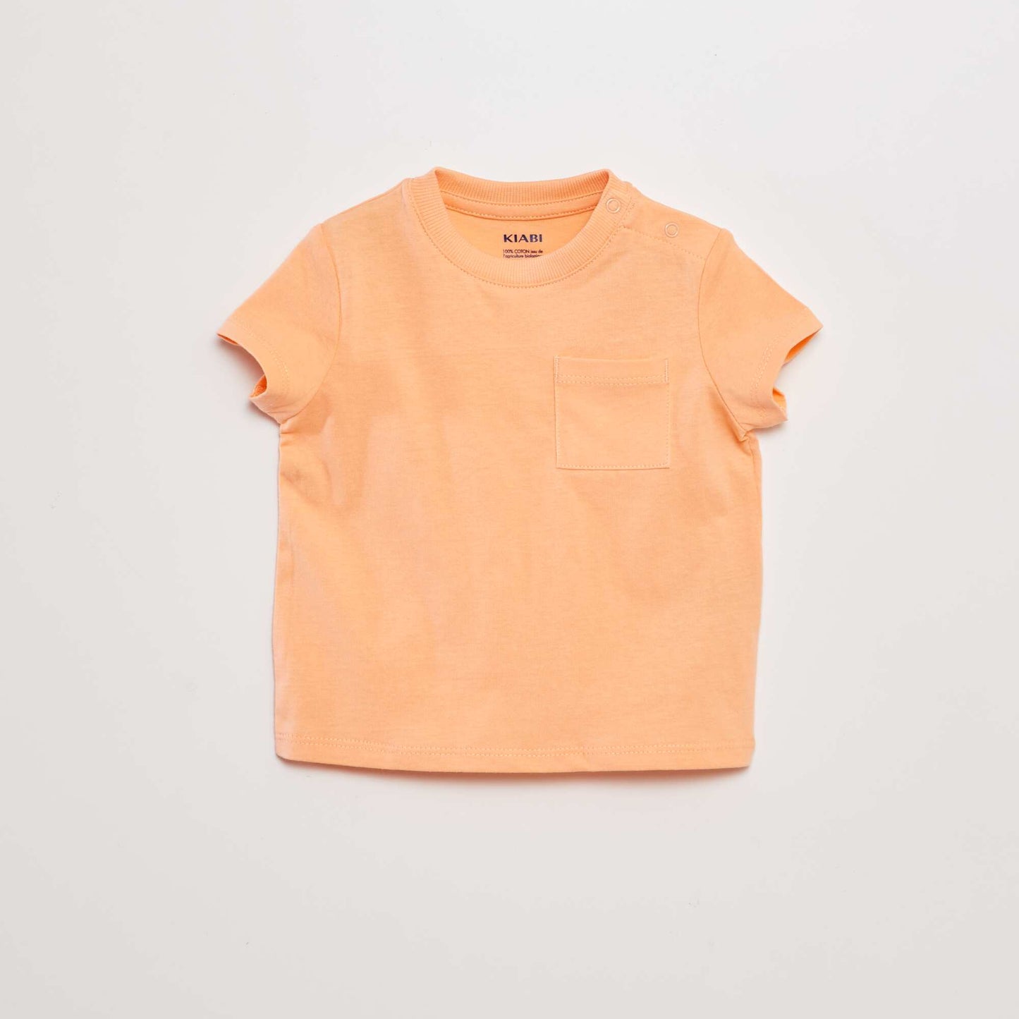 Camiseta de manga corta con bolsillos NARANJA